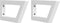 vidaXL - Wandbeugels - voor - wasbak - 2 - st - trapezium - staal - wit