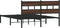 vidaXL - Bedframe - met - hoofdbord - zonder - matras - bruin - eiken - 150x200 - cm