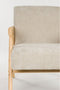 Housecraft Living Panadero Fauteuil met armleuning Hout Naturel/ Beige