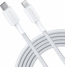 Anker 322-USB-C-naar-Lightningkabel (zwart, 300 cm) - MFi-gecertificeerd - snellaadkabel voor iPhone 14 Plus, 14, 14 Pro Max, 13, 13 Pro, 12, 11 X, XS, XR (oplader niet inbegrepen)