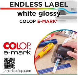 Colop 155361 - Endless labels - Kras- en waterbestendig - Wit