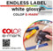 Colop 155361 - Endless labels - Kras- en waterbestendig - Wit