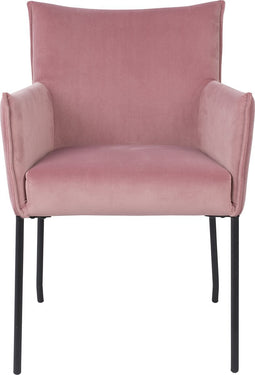 ANLI STYLE ARMCHAIR DION VELVET PINK