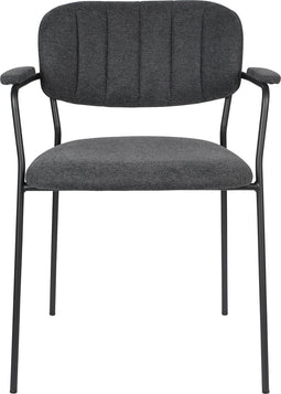 ANLI STYLE ARMCHAIR JOLIEN BLACK/DARK GREY