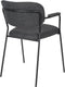 ANLI STYLE ARMCHAIR JOLIEN BLACK/DARK GREY