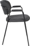 ANLI STYLE ARMCHAIR JOLIEN BLACK/DARK GREY