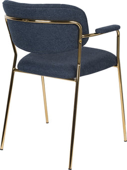 ANLI STYLE ARMCHAIR JOLIEN GOLD/DARK BLUE
