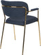 ANLI STYLE ARMCHAIR JOLIEN GOLD/DARK BLUE