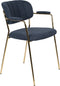 ANLI STYLE ARMCHAIR JOLIEN GOLD/DARK BLUE