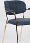 ANLI STYLE ARMCHAIR JOLIEN GOLD/DARK BLUE