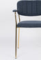 ANLI STYLE ARMCHAIR JOLIEN GOLD/DARK BLUE