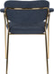 ANLI STYLE ARMCHAIR JOLIEN GOLD/DARK BLUE