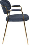 ANLI STYLE ARMCHAIR JOLIEN GOLD/DARK BLUE