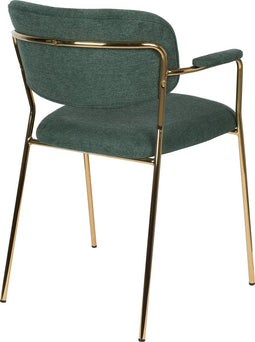 ANLI STYLE Armchair Jolien Gold/Dark Green