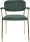 ANLI STYLE Armchair Jolien Gold/Dark Green