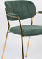 ANLI STYLE Armchair Jolien Gold/Dark Green