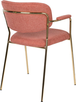 ANLI STYLE ARMCHAIR JOLIEN GOLD/PINK