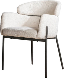 AnLi Style Armstoel boucle ronde rug - Wit