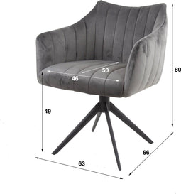 AnLi Style Armstoel cinema draaibaar Antraciet