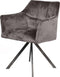 AnLi Style Armstoel raster draaibaar - antraciet velours