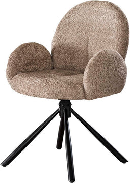 AnLi Style Armstoel rondo boucle Zandkleur