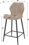 AnLi Style Barstoel boucle lendesteun Zandkleur