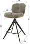 AnLi Style Barstoel comfort draaibaar Taupe