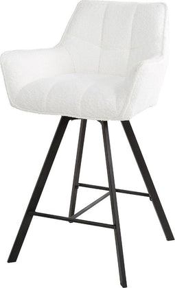 AnLi Style Barstoel raster draaibaar - Boucle wit
