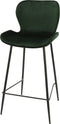 AnLi Style Barstoel velvet ronde buis - groen velours