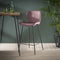 AnLi Style Barstoel velvet ronde buis - roze velours