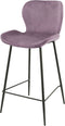 AnLi Style Barstoel velvet ronde buis - roze velours