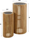 AnLi Style Bloemenzuil set/2 slate round