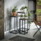 AnLi Style Bloemenzuil Teca set/3 vierkant buisframe