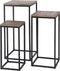AnLi Style Bloemenzuil Teca set/3 vierkant buisframe