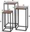 AnLi Style Bloemenzuil Teca set/3 vierkant buisframe