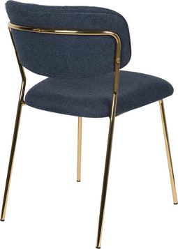 ANLI STYLE CHAIR JOLIEN GOLD/DARK BLUE