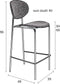 ANLI STYLE COUNTER STOOL DONNY GREY