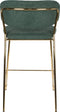 ANLI STYLE COUNTER STOOL JOLIEN GOLD/DARK GREEN