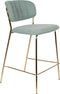 ANLI STYLE COUNTER STOOL JOLIEN GOLD/LIGHT GREEN