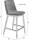ANLI STYLE COUNTER STOOL LIONEL LIGHT GREY
