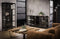 AnLi Style Dressoir Rift metal 4 deuren