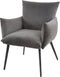 AnLi Style Eetkamerfauteuil Lobby - Antraciet Velours