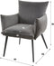 AnLi Style Eetkamerfauteuil Lobby - Antraciet Velours