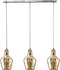 AnLi Style Hanglamp 3L amber glas kegel