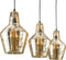 AnLi Style Hanglamp 3L amber glas kegel