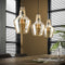 AnLi Style Hanglamp 3L amber glas kegel