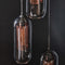 AnLi Style Hanglamp 3L getrapt smoke glas-geperforeerd staal