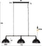 AnLi Style Hanglamp 3L halfronde kap-industrial tube