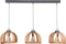 AnLi Style Hanglamp 3x Ø30 gebogen houten spijlen