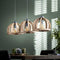 AnLi Style Hanglamp 3x Ø30 gebogen houten spijlen